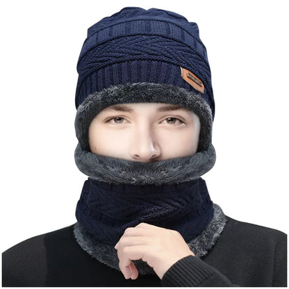 Winter Knit Beanie & Neck Warmer Set