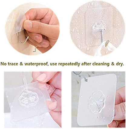 Transparent Adhesive Wall Hooks