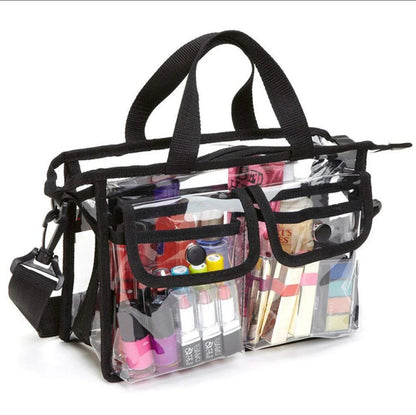 Transparent Cosmetic Storage Bag with Shoulder Strap
