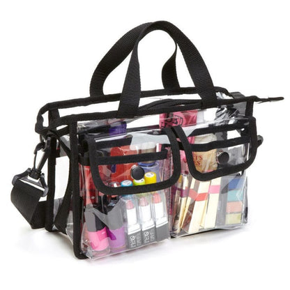 Transparent Cosmetic Storage Bag with Shoulder Strap