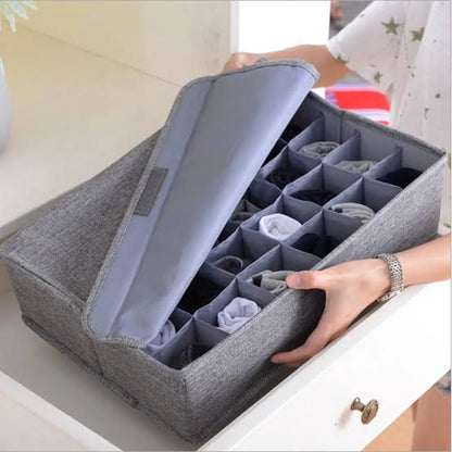 24-Grid Foldable Fabric Organizer Box