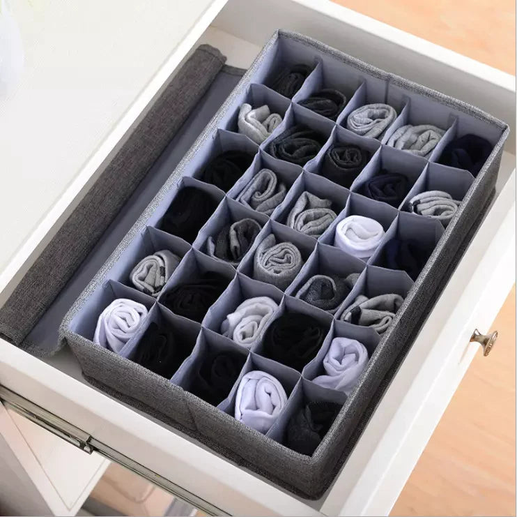 24-Grid Foldable Fabric Organizer Box